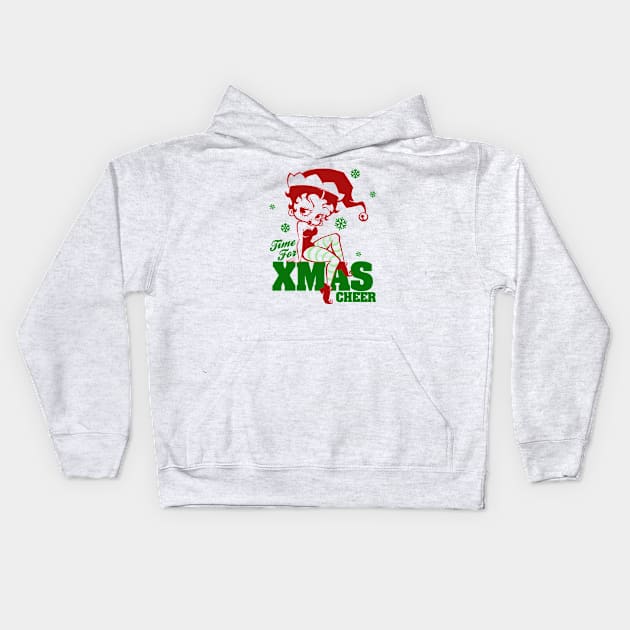 Betty Boop - Christmas cheer Kids Hoodie by KERZILLA